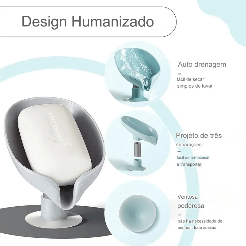 Eco Folha o dreno suporte de sabão em forma de folha
