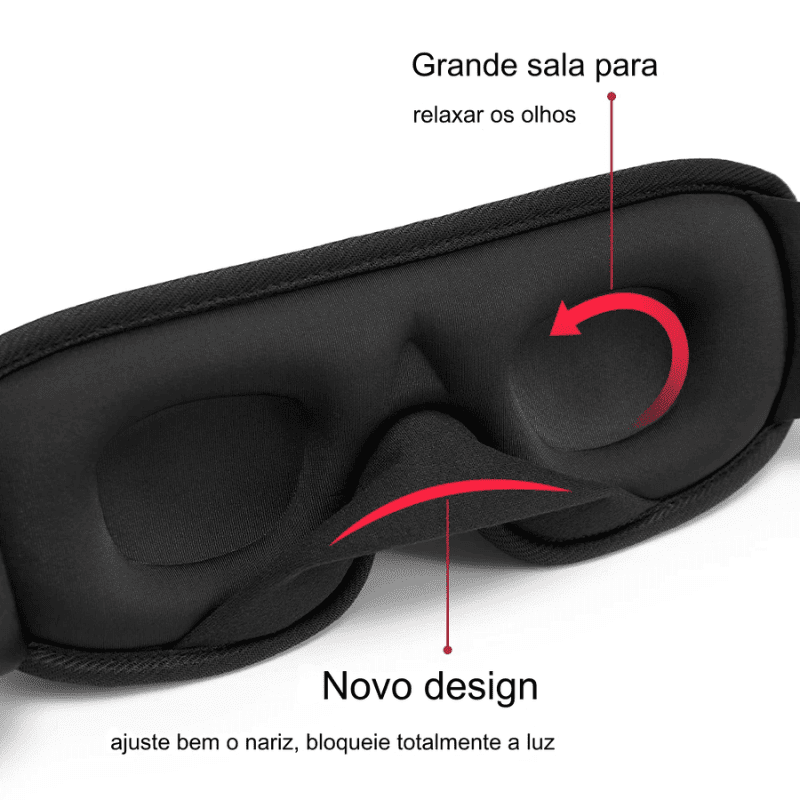 Máscara Conforto Máscara de dormir 3d com bloqueio de luz