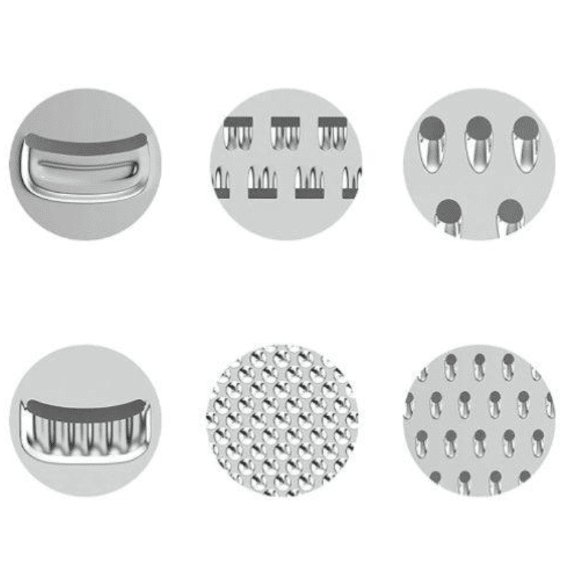Rala fácil ralador com seis faces de aço inoxidável