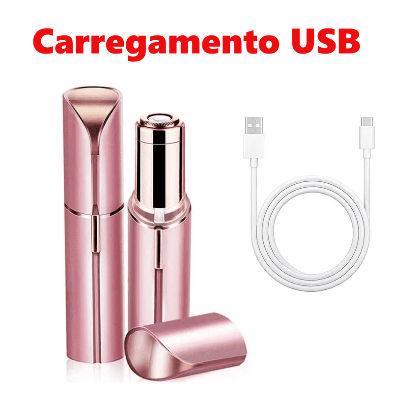 Glam Liss removedor de pelos elétrico em forma de batom portátil para mulheres