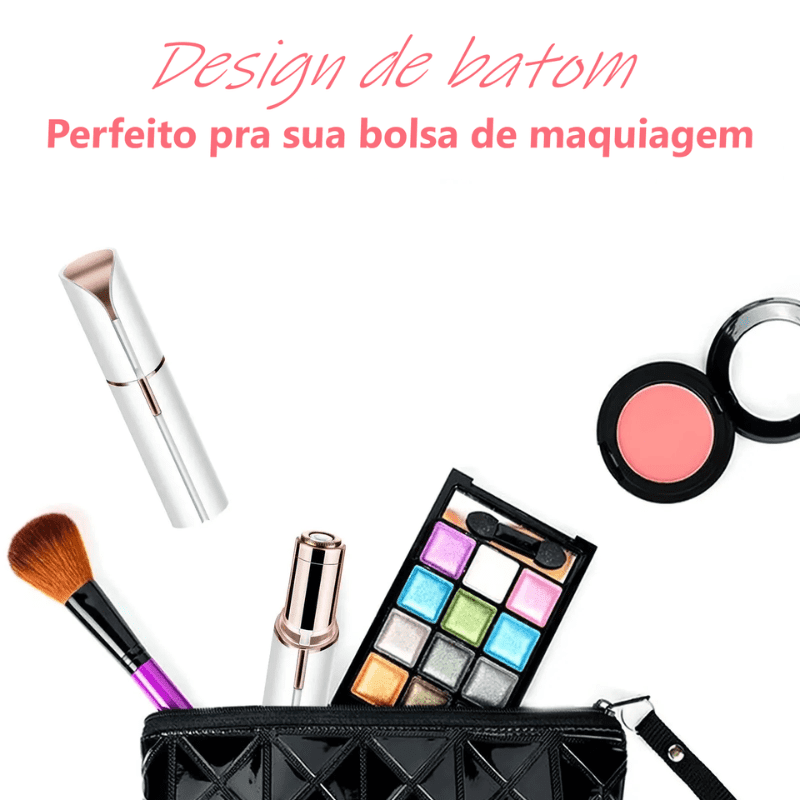 Glam Liss removedor de pelos elétrico em forma de batom portátil para mulheres